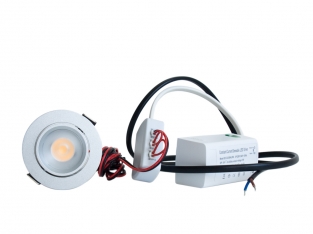 Set 2 x 4 Watt dimbare led inbouwspots Aluminium - 2700K